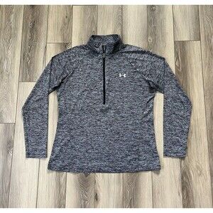 Under Armour HeatGear Blue Tech Twist 1/2 Zip Athletic Pullover Womens Sz Large